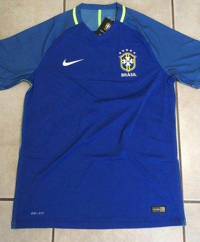 Camisetas De Brasil Segunda Equipación 2016-2017 Outlet