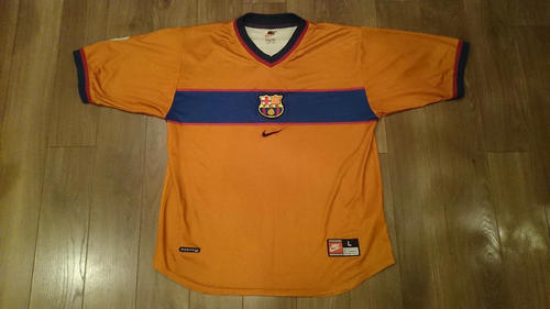 Venta Camisetas Hombre Fc Barcelona Segunda Equipación 1998-1999 Baratas